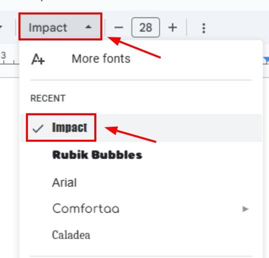 google docs make a block letter